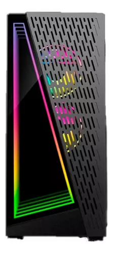 Gabinete Gamer Black Neon Mid Tower Vidro Temperado Rgb