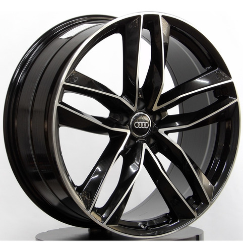 Rodas Raw C7 Audi Rs6 Vancouver 19x8 5x112 (jogo) + Bicos Cor Preta Diamantada