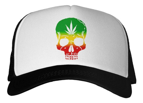Gorra Reggae Calavera Cannabis Hoja Musica