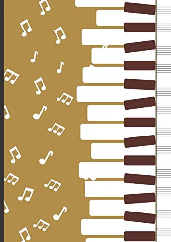 Cuaderno De Musica Pentagrama Para Piano: 6 Sistemas De 2 Pe