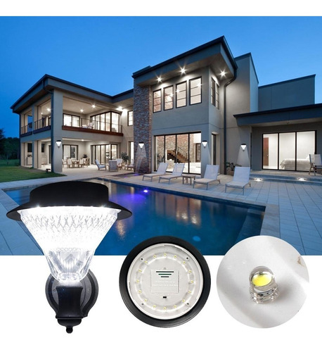 Farol Lampara 32 Led Energía Solar P/ Exterior C/ Base 2 Pz