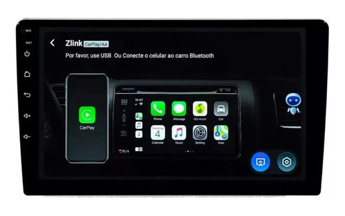 Som Central Multimídia 9 Universal Carplay Ios Android