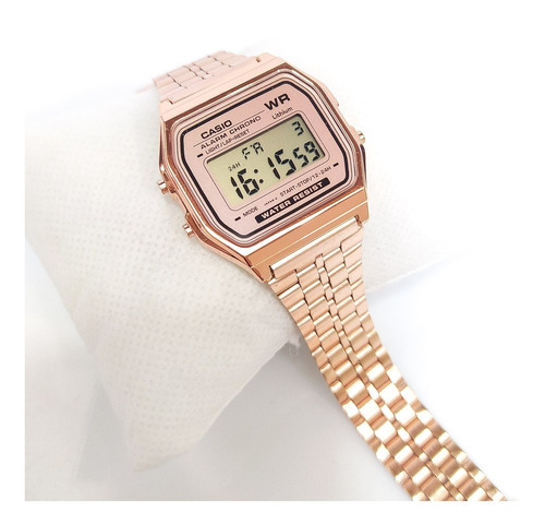 Reloj Retro Oro Rosa Para Mujer Digital