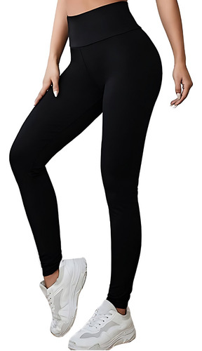 Imagem 5 de 9 de Up Legging Básica Cós Alto Suplex Grosso Zero Transparência