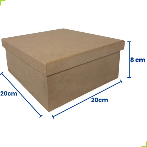 Kit 10 Caixa De Presente Mdf Lisa 20x20 Atacado