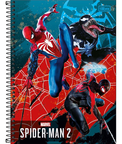 Caderno Spider-man 10 Matérias Uni Espiral Tilibra C2