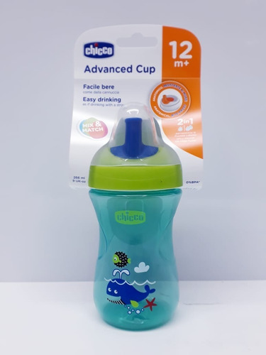 Vaso Con Pico Chicco Advanced Cup - Antivuelco C/tapa 266ml