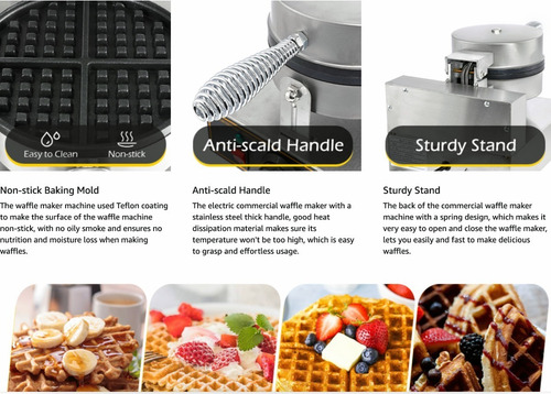 Máquina Hacer Waffles Deliciosos