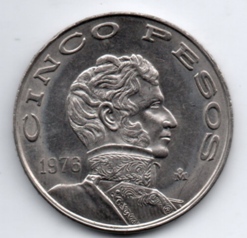 Moneda Cinco Pesos Ignacio Allende  1976  C11