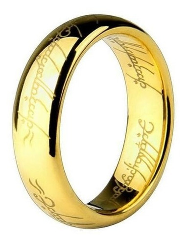 Señor De Los Anillos, Anillo Lord Of The Rings, Chapa Oro18k