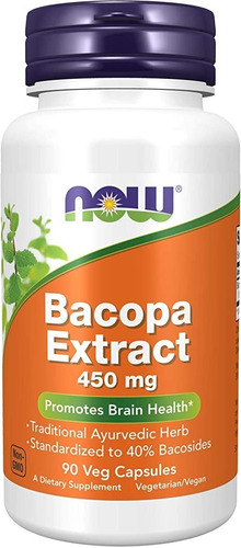 Bacopa 90 Caps 450 Mcg Now - Unidad a $2154