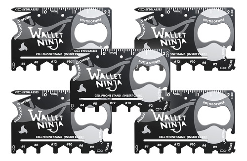 Wallet Ninja Tarjeta Multiherramienta  18 En 1 Tamaño D.