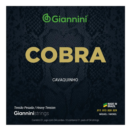 Encordoamento Giannini Cobra Para Cavaquinho - Leve