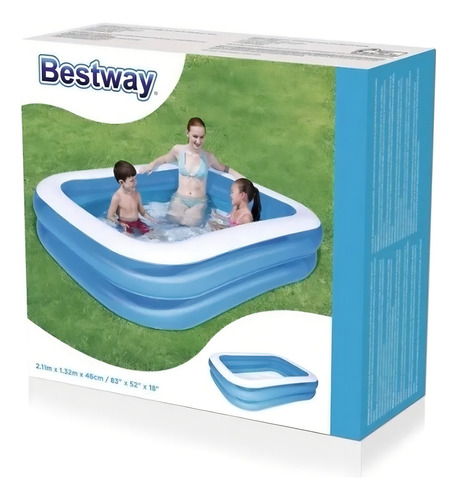 Alberca Inflable Familiar Bestway Piscina 12819 400l Azul Azul