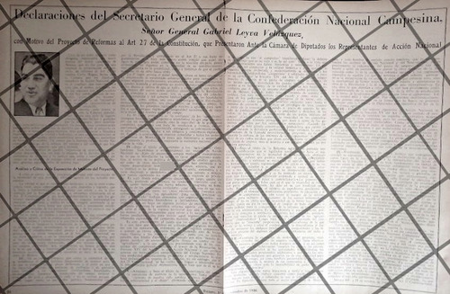 Afiche Politico Retro Confederacion Nacional Campesina 1946