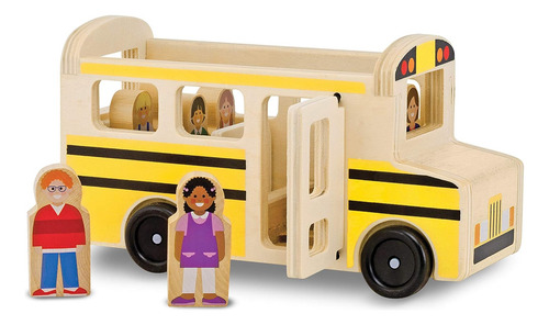 Melissa & Doug Autobús Escolar Juego De Juguetes De Madera C