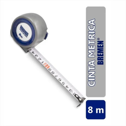 Cinta Metrica 8 Mt Autofrenante Punta Doble Iman 25mm Bremen 7614