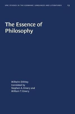 Libro The Essence Of Philosophy - Wilhelm Dilthey