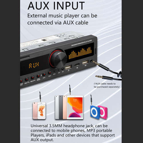 A Receptor De Radio De Coche, Doble Usb, Estéreo,