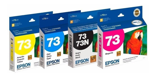 Cartuchos Epson 73 Juego +resma Carta