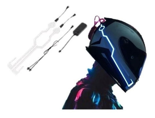 Imagen 1 de 2 de Tira Luz Led Para Casco Moto-bici-nieve En Xero Racing