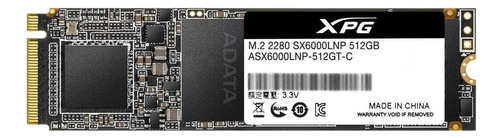 Disco sólido SSD interno XPG SX6000 Lite ASX6000LNP-512GT-C 512GB