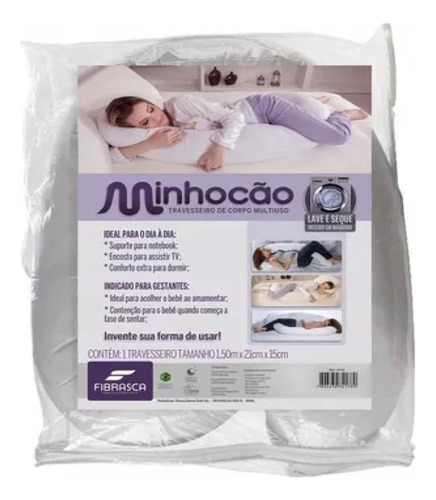 Almohada Minhocao Multiuso Fibrasca 150 X 21 Cm 100% Algodón