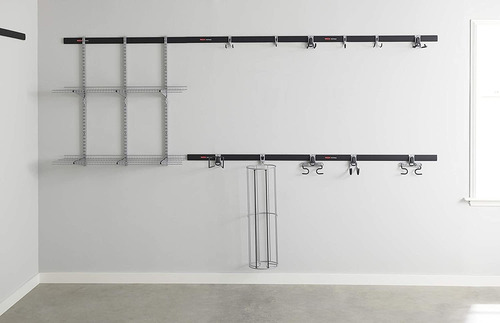 Rubbermaid Fasttrack Rail, Kit, Negro
