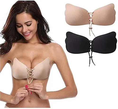 Brasier Invisible Adherible Strapless Push Up 2 Piezas