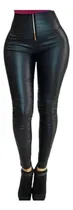 Comprar Pantalón Leggins Vinipiel Cierre Tiro Alto Control Abdomen 