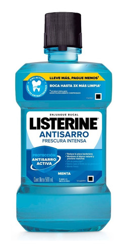 Listerine Enjuague Bucal Anti Sarro 500ml