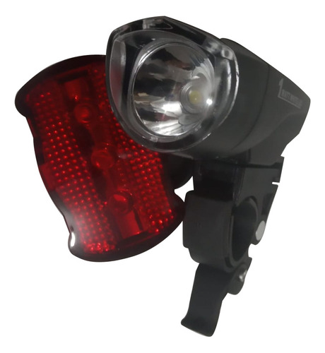 Luz Delantera + Baliza Trasera 1 Led + Soporte