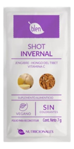 Blen 8 Shot Invernal Polvo P/preparar Bebida Sabor Naranja
