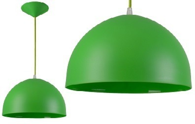 Imagen 2 de 4 de Colgante Campana Pantalla Plástica Verde Manzana - Deltero