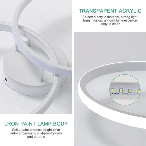 Lámpara De Techo Led Para Baño De Pasillo, 3 Colores A