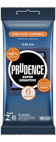 Preservativo Super Sensitive 06 Unidades Prudence