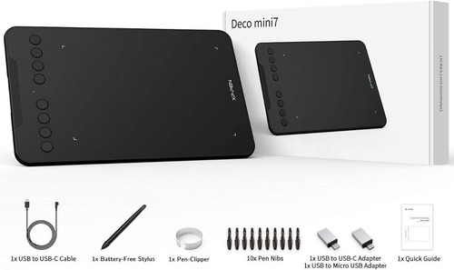 Imagen 10 de 10 de Tableta Digital P/diseño Grafico Mediana Xp-pen Deco Mini 7