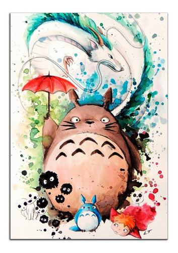 Imagem 1 de 1 de Quadro Studio Ghibli Decorativo Personalizado Em Mdf