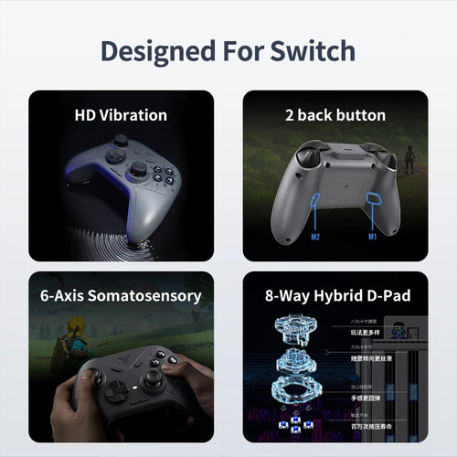 . Controlador Sem Fio Flydigi Switch Version .