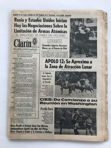 Diario Clarin 17 De Noviembre De 1969  Apolo 12 Completo