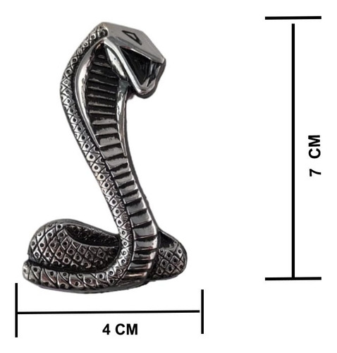 Emblema Logo Cobra Metálico Adherible