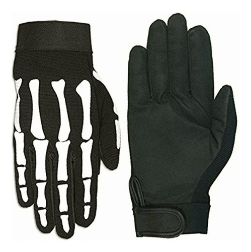 Hot Leathers Guantes Mecánicos Con Diseño De Esqueleto,