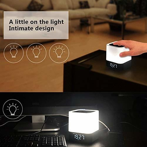 5 En 1 Lampara Altavoz Bluetooth Tactil Despertador Cuarto