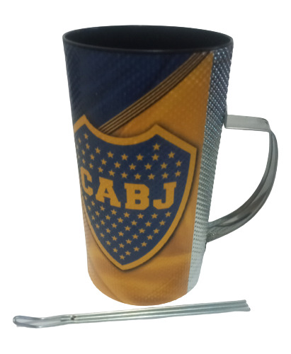 Vaso Guiro Ploteado Con Peineta Boca Juniors