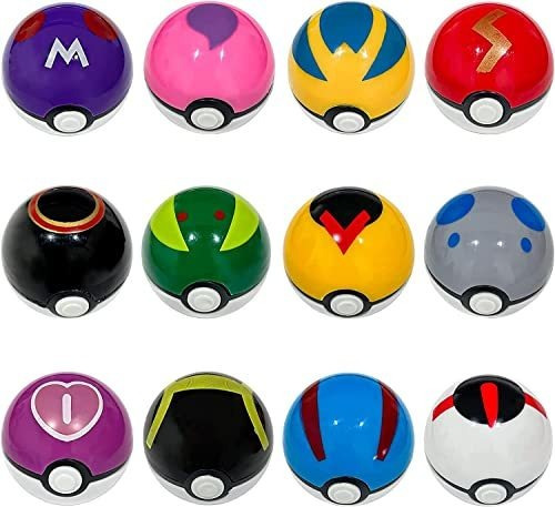 12 Poke-ball And Action Figuras Juego De Juguetes, 52rst