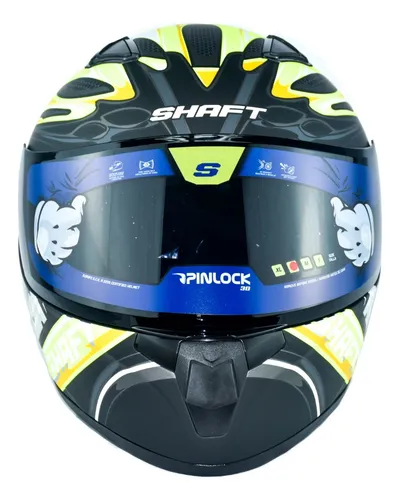 Casco Integral Shaft Sh-582sp Cycling Ngr.mat-amll Visorhumo
