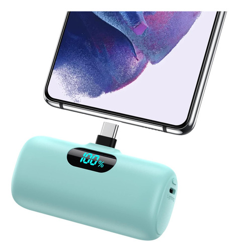 Minicargador Portátil De 5000 Mah, Batería Externa Usb C De