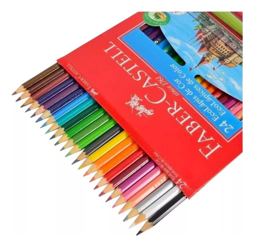 Lápis De Cor EcoLápis Faber-Castell 24 Cores Sextavado