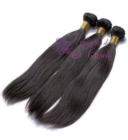 Cabelo Humano Liso Levemente Ondulado Tela  60cm 250g 