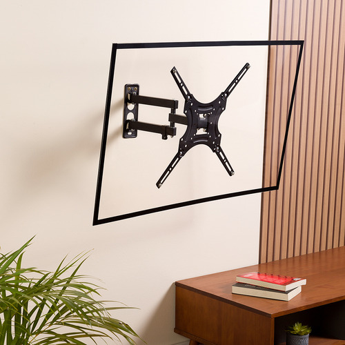 Suporte P/ Tv Triarticulado C/ Inclinação Até 55" Multivisão MI-1755 Cor Preto